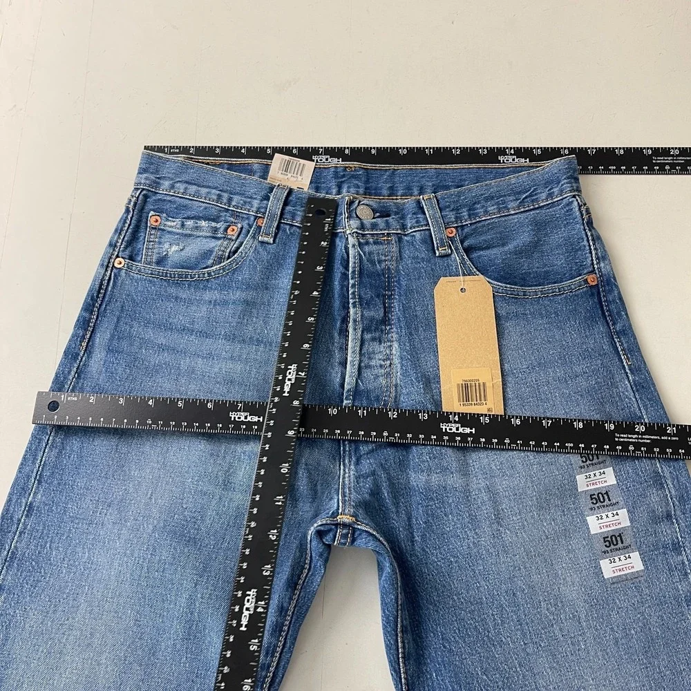 Levis Jeans Mens 32x34 Blue 501 '93 Straight Button Fly Denim Grunge 90s Skater